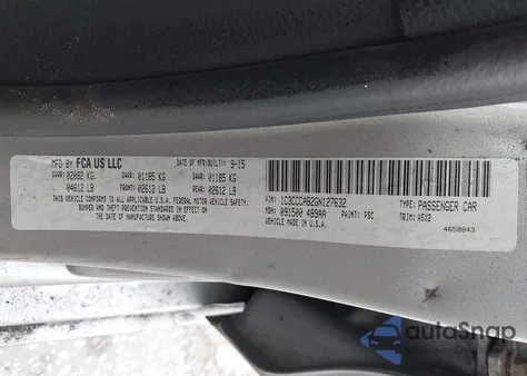 2016 Chrysler 200 Limited from USA, damaged, VIN 1C3CCCAB2GN127632